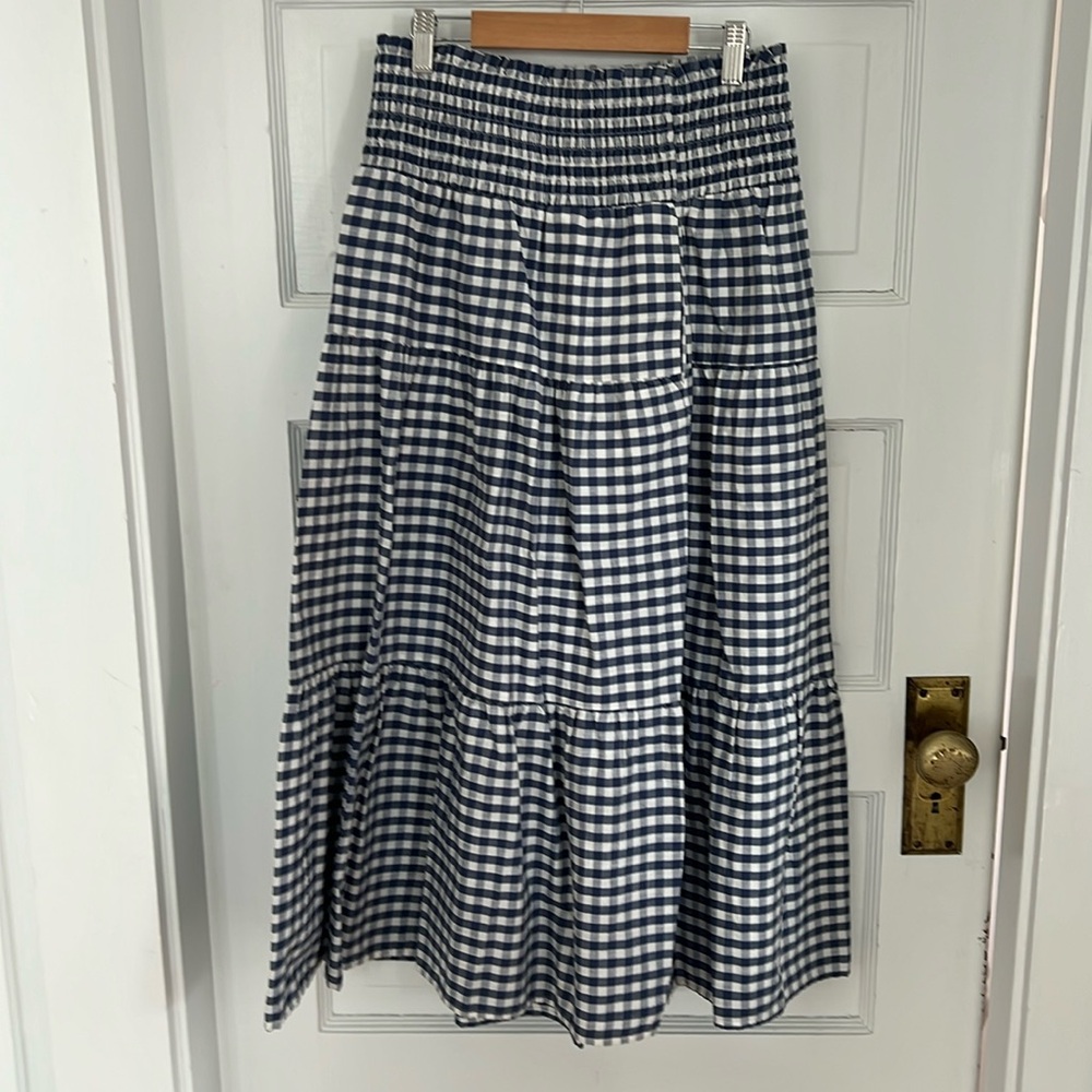 Universal Thread Navy Gingham midi skirt - Size Small